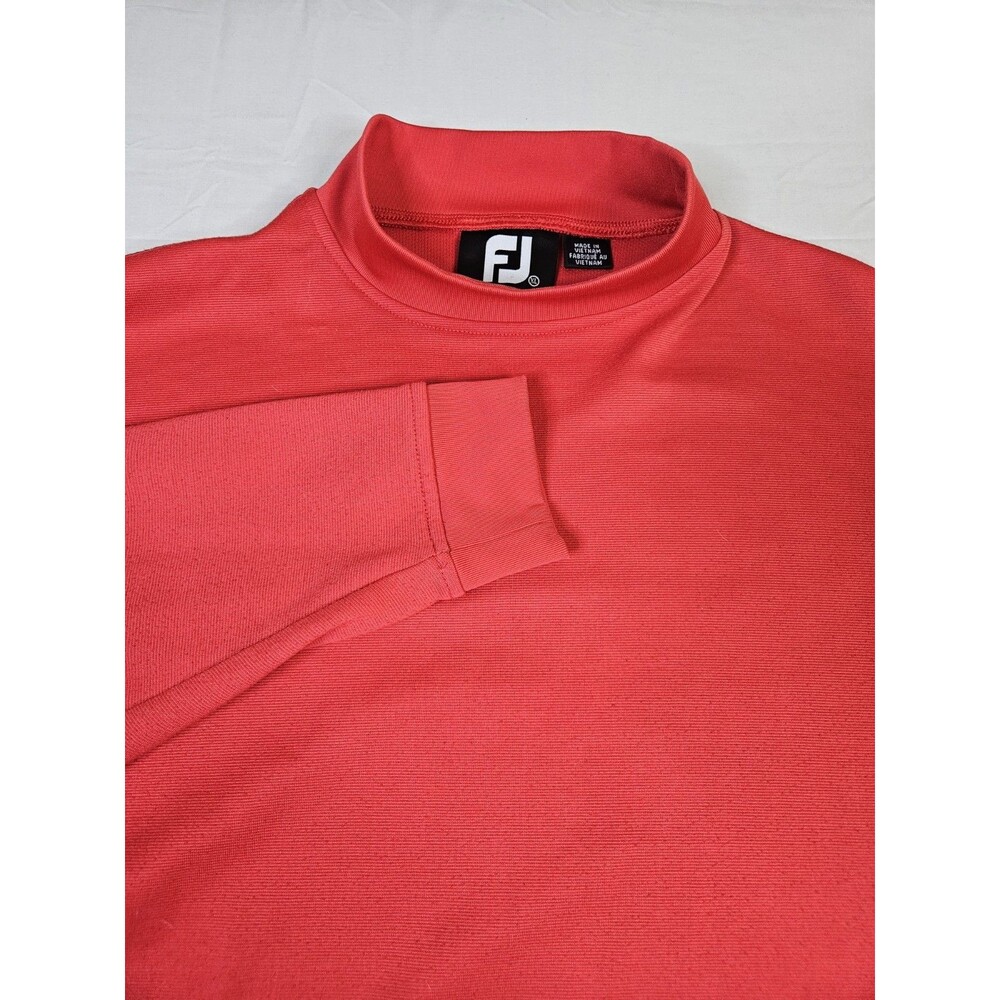 Footjoy Pullover Men's XL Red Mockneck Long Sleeve Stretch Performance FJ Golf